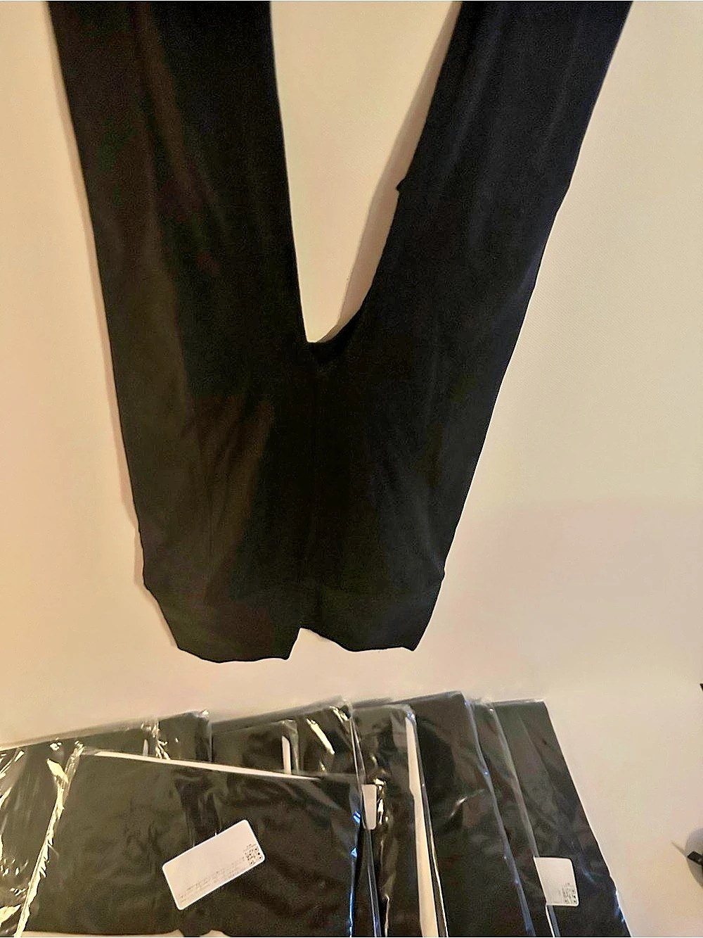 Black crotchless pantyhose